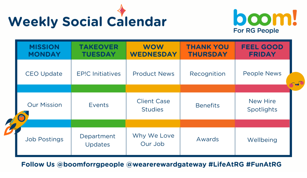 Introducing Our Weekly Social Media Calendar